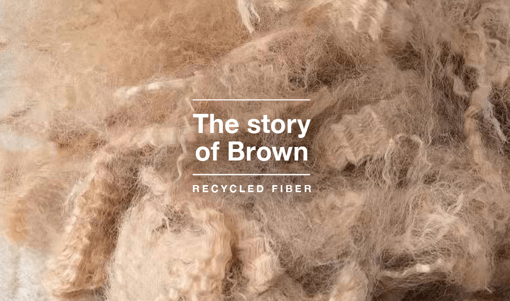 Brown pre-consumer recycled fiber